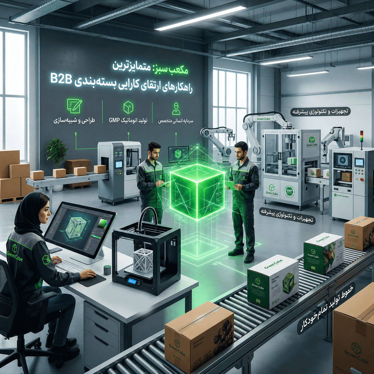 تمایز مکعب سبز در راهکارهای ارتقای کارایی بسته‌بندی